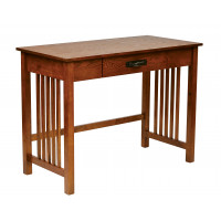 OSP Home Furnishings SRA25-AH Sierra Writing Desk in Ash Finish with Pull Out Drawer and Solid Wood Legs